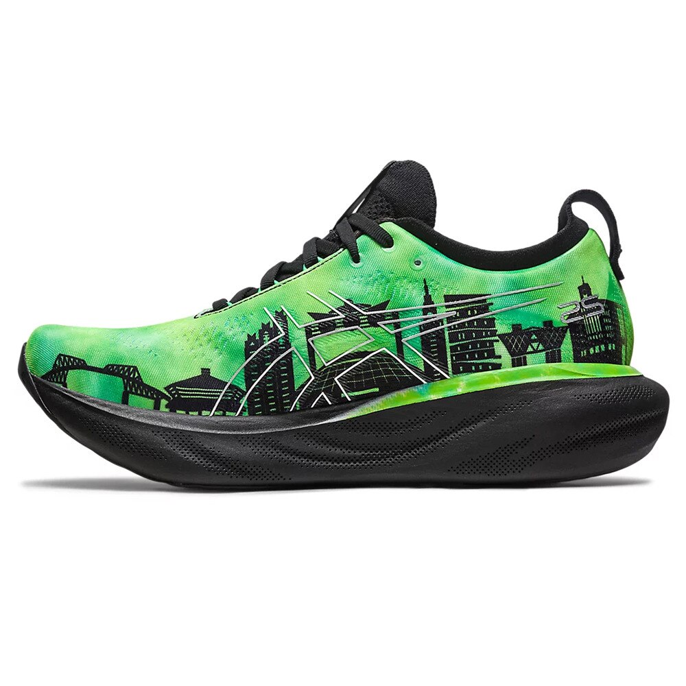 アシックス（ASICS）（メンズ）ランニングシューズ ゲル ニンバス 25 ブラック 1011B743.001 スニーカー ジョグ ウォーキング 厚底 軽量