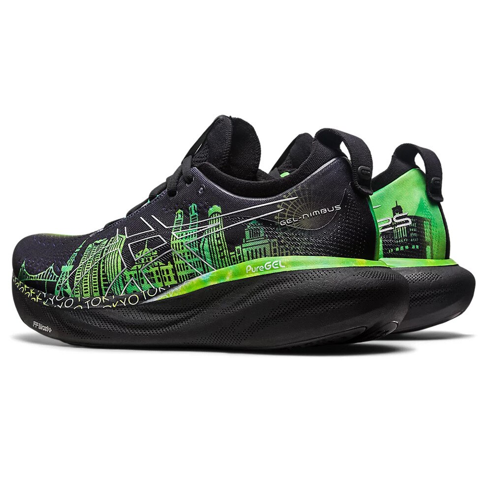 アシックス（ASICS）（メンズ）ランニングシューズ ゲル ニンバス 25 ブラック 1011B743.001 スニーカー ジョグ ウォーキング 厚底 軽量