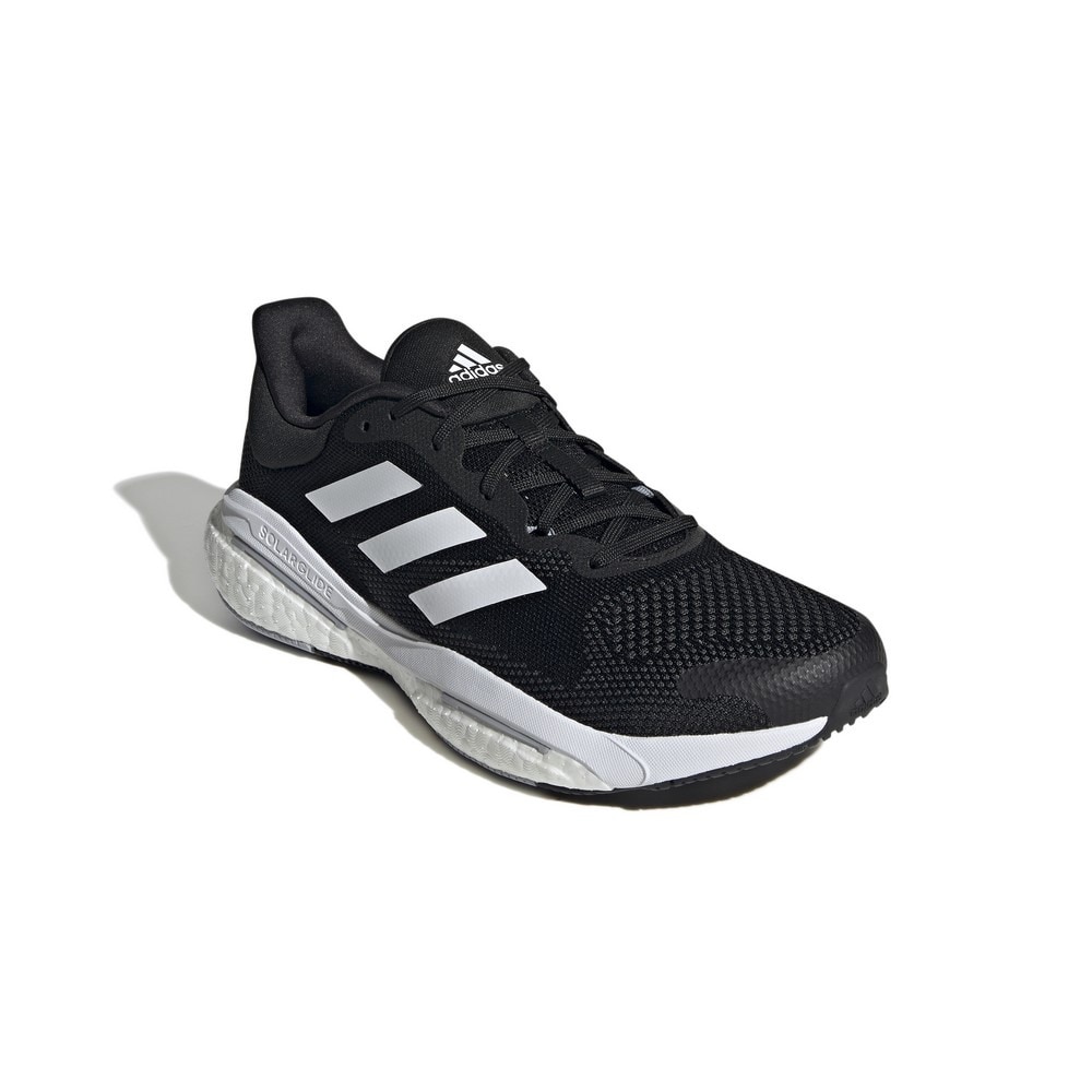 アディダス（adidas）（メンズ）ランニングシューズ ソーラーグライド 5 黒 くろ クロ ブラック GX5493 スニーカー 快適  トレーニング 部活