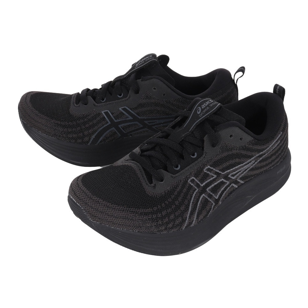 アシックス（ASICS）（メンズ）ランニング シューズ エボライド スピード ワイド ブラック 1011B613.001 スニーカー ジョギング 軽量 クッション性 反発性