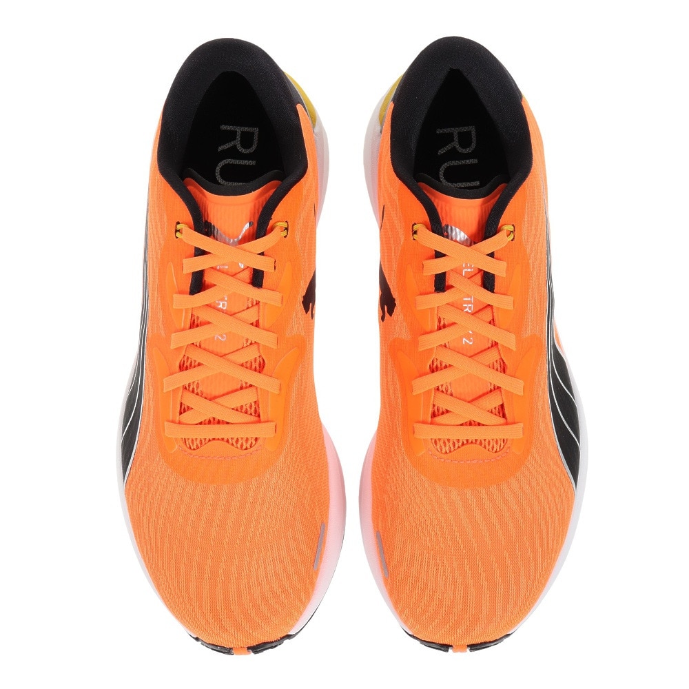 プーマ（PUMA）（メンズ）ランニングシューズ エレクトリファイ ニトロ 2 オレンジ ブラック 37681411 スニーカー ジョギング トレーニング クッション性 軽量