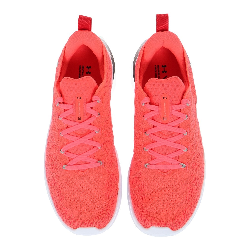 アンダーアーマー（UNDER ARMOUR）（メンズ）ランニングシューズ ベロシティ3 レッド 3026117 602 スニーカー ジョグ ウォーク 柔軟性 クッション性