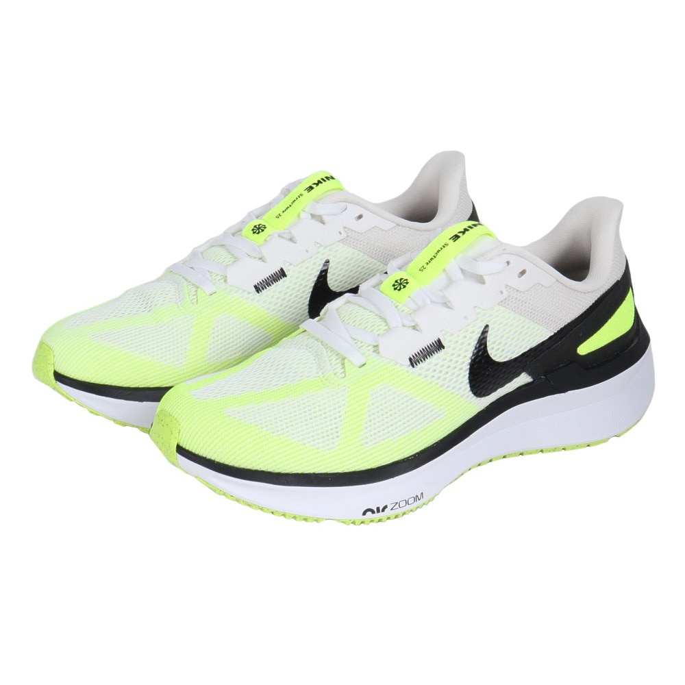 ナイキ（NIKE）（メンズ）ランニングシューズ エア ズーム ストラクチャー 25 ホワイト DJ7883-100 スニーカー ジョギング  トレーニング 部活