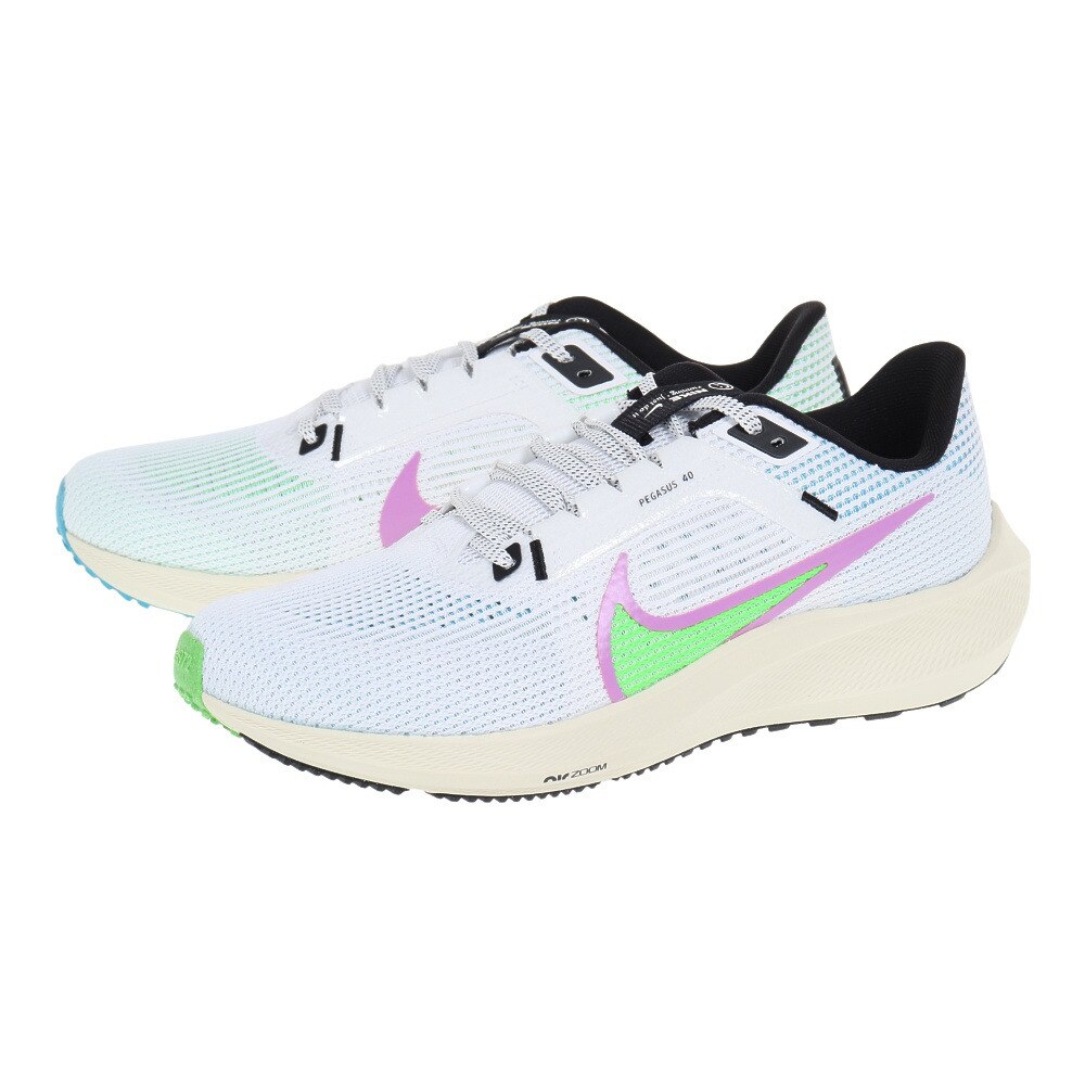 ナイキ（NIKE）（メンズ）ランニングシューズ エアズーム ペガサス 40 SE ホワイト FJ1051-100 スニーカー ジョギング マラソン トレーニング 反発性