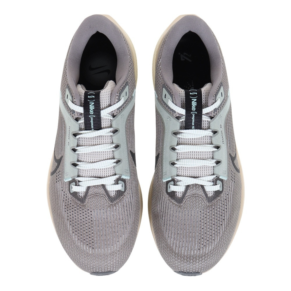 ナイキ（NIKE）（メンズ）ランニングシューズ エア ズーム ペガサス 40 プレミアム グレー FN7498-012 スニーカー トレーニング  ジョグ 軽量 反発性 通気性