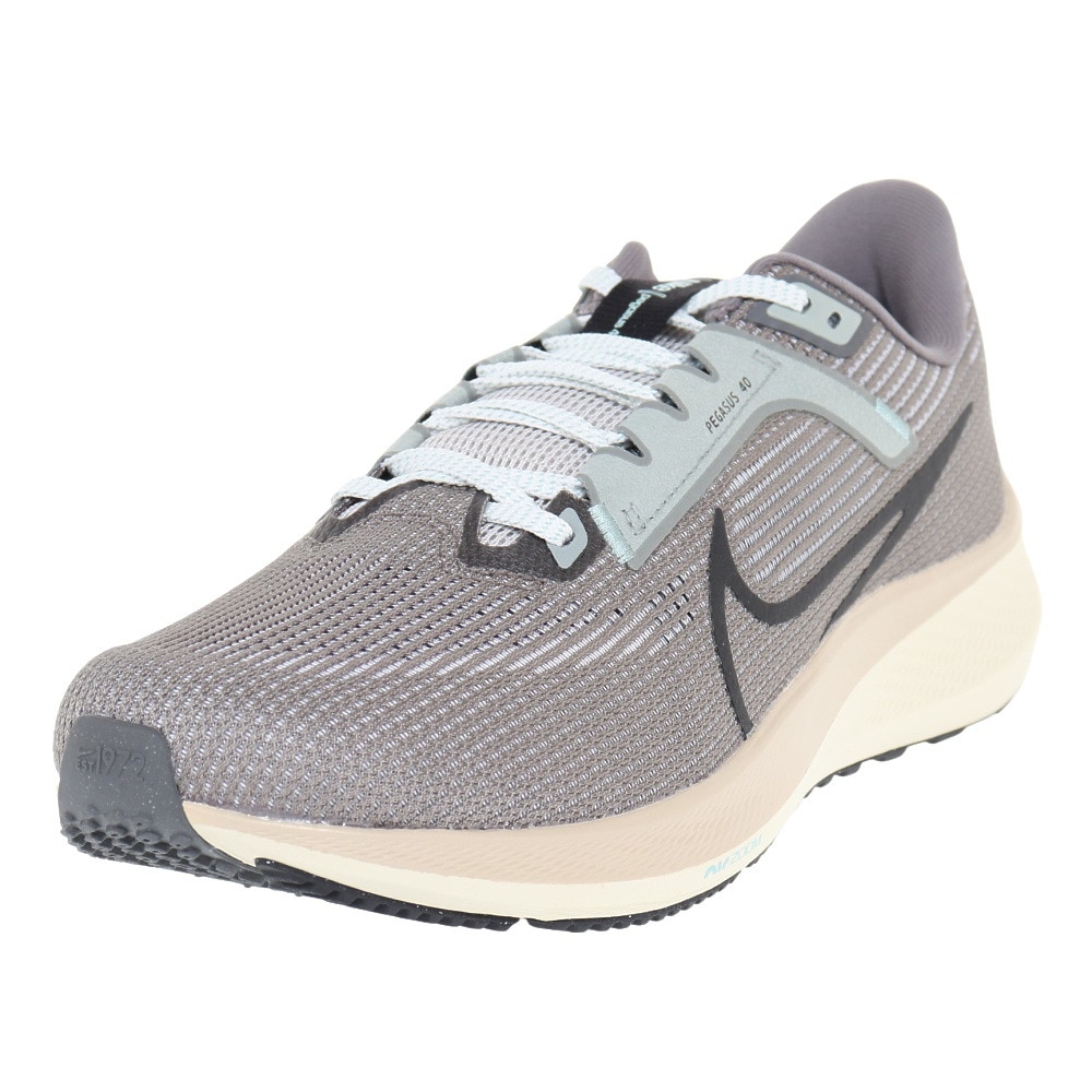 ナイキ（NIKE）（メンズ）ランニングシューズ エア ズーム ペガサス 40 プレミアム グレー FN7498-012 スニーカー トレーニング  ジョグ 軽量 反発性 通気性
