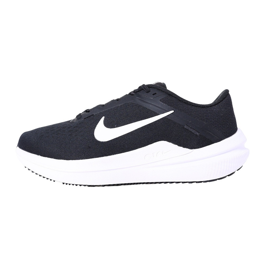 ナイキ（NIKE）（メンズ）ランニングシューズ エア ウィンフロー 10 ワイド ブラック FN7992-003 スニーカー トレーニング ジョギング 軽量 反発性 幅広