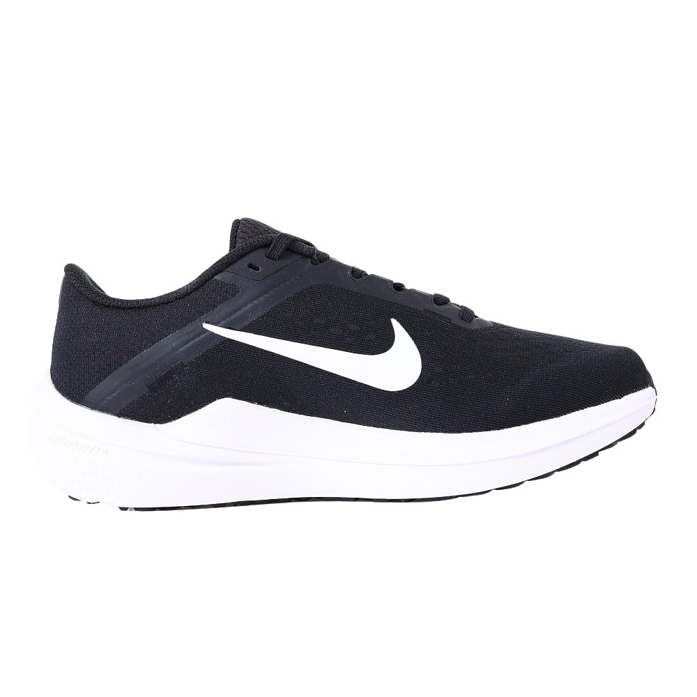 ナイキ（NIKE）（メンズ）ランニングシューズ エア ウィンフロー 10 ワイド ブラック FN7992-003 スニーカー トレーニング ジョギング 軽量 反発性 幅広