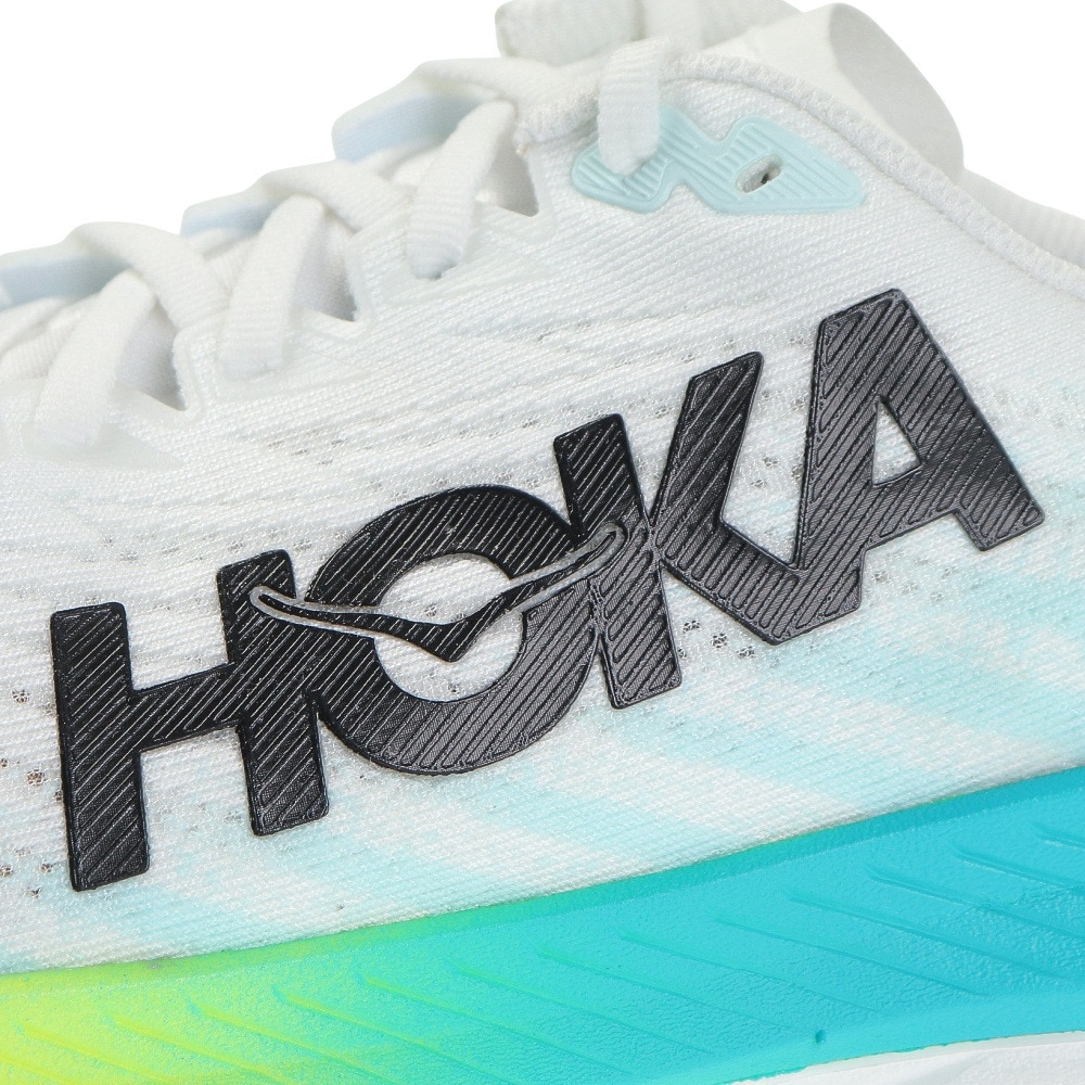 HOKA（メンズ）ランニングシューズ マッハ5 ホワイト 1127893-WBGL スニーカー ジョギング トレーニング 軽量 弾力性 反発力