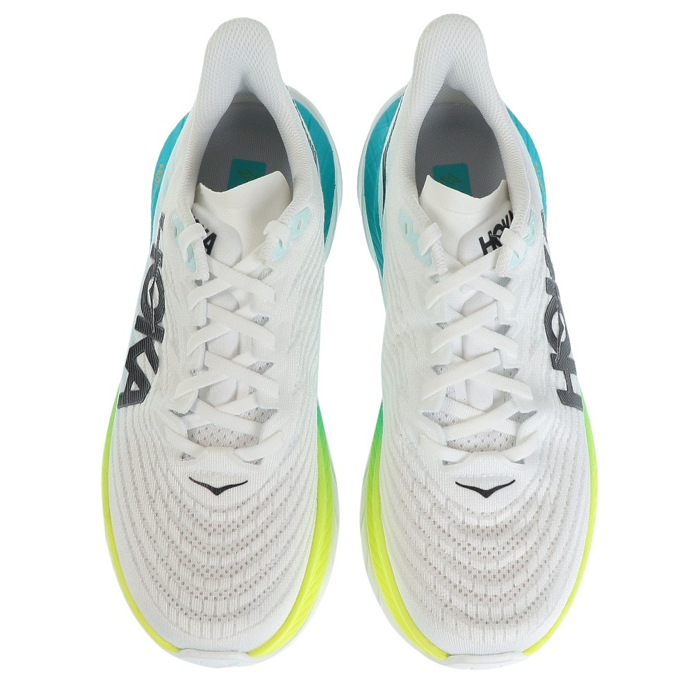 HOKA（メンズ）ランニングシューズ マッハ5 ホワイト 1127893-WBGL スニーカー ジョギング トレーニング 軽量 弾力性 反発力