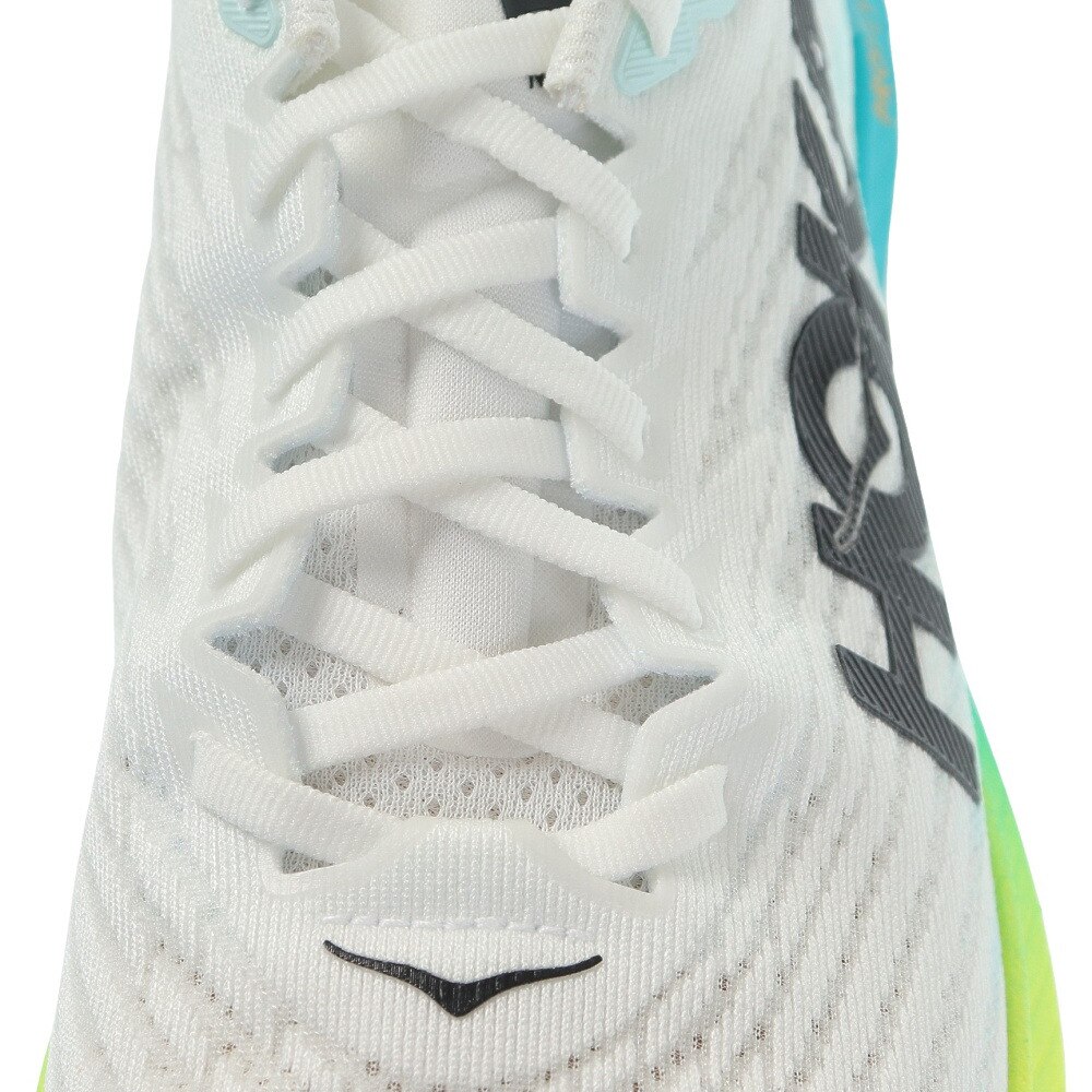 HOKA（メンズ）ランニングシューズ マッハ5 ホワイト 1127893-WBGL スニーカー ジョギング トレーニング 軽量 弾力性 反発力