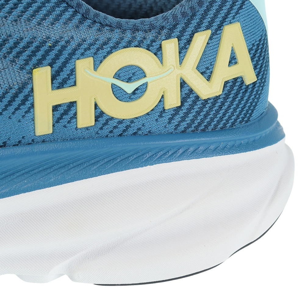 HOKA（メンズ）ランニングシューズ クリフトン9 ブルー 1127895-MOBS スニーカー ジョギング トレーニング 軽量 クッション性
