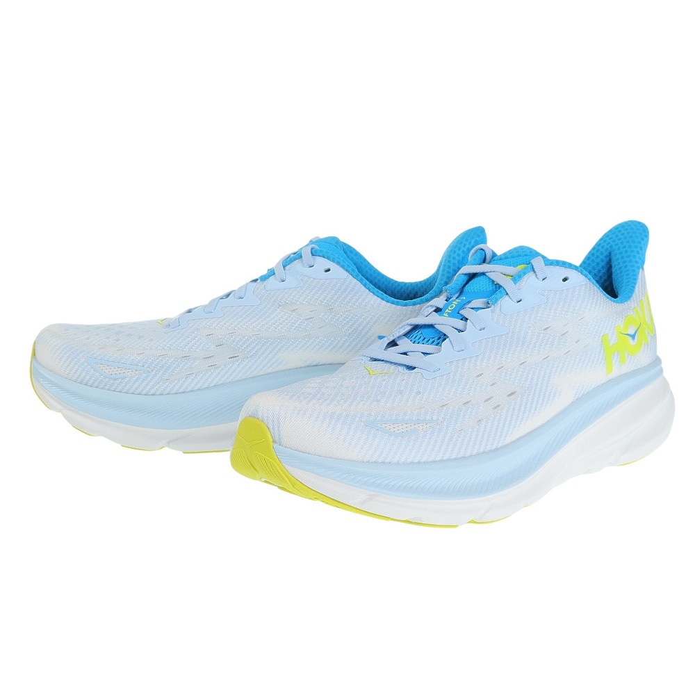 ホカ（HOKA）（メンズ）ランニングシューズ クリフトン9 サックス ワイド 1132210-IWEP スニーカー ジョギング トレーニング 軽量 クッション性