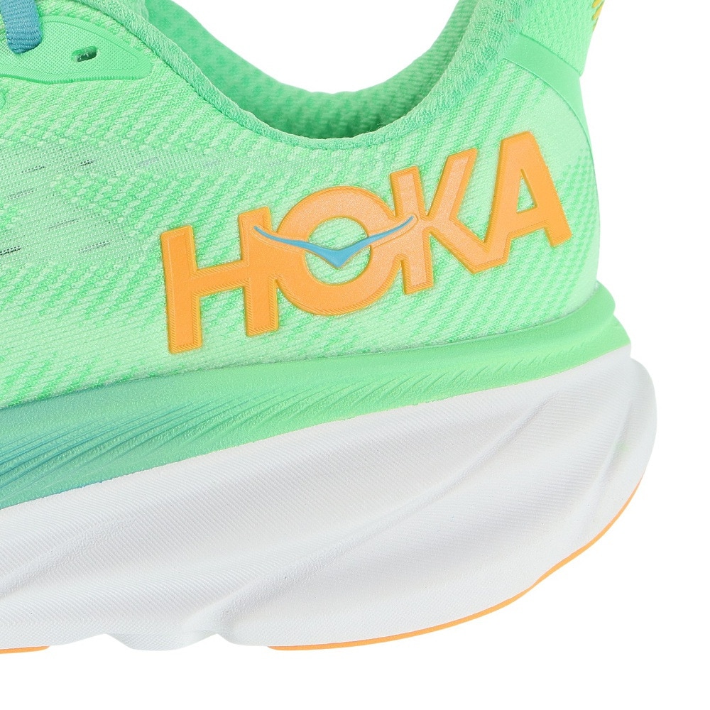 ホカ（HOKA）（メンズ）ランニングシューズ クリフトン9 ワイド ライトグリーン ワイド 1132210-ZLGL ジョギング トレーニング 軽量 クッション性