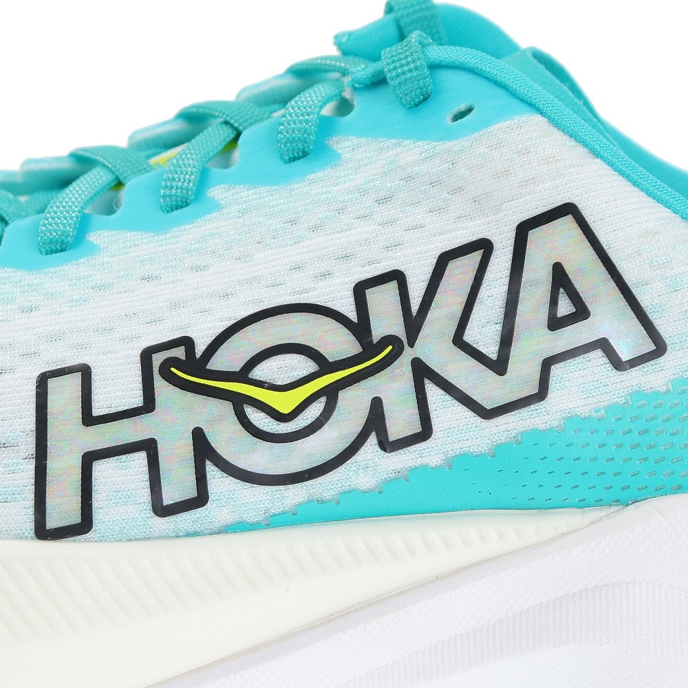 ホカ（HOKA）（メンズ）ランニングシューズ マッハX ホワイト グリーン 1141450-WBGL スニーカー ジョギング トレーニング プレート 反発性