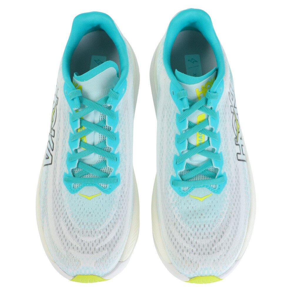 ホカ（HOKA）（メンズ）ランニングシューズ マッハX ホワイト グリーン 1141450-WBGL スニーカー ジョギング トレーニング プレート 反発性