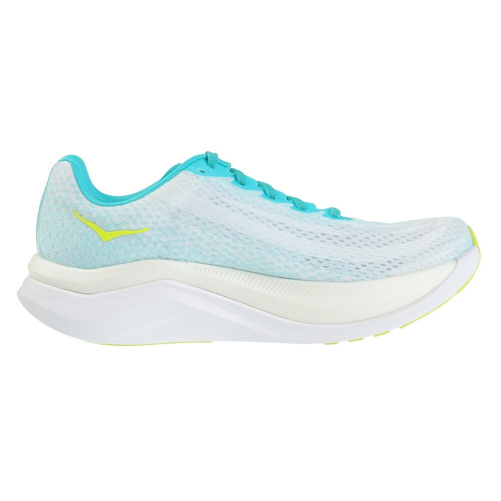 ホカ（HOKA）（メンズ）ランニングシューズ マッハX ホワイト グリーン 1141450-WBGL スニーカー ジョギング トレーニング プレート 反発性