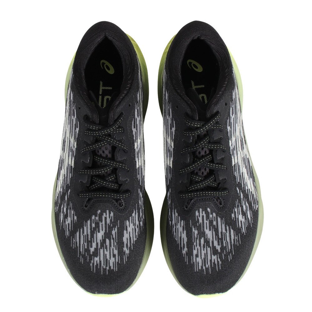アシックス（ASICS）（メンズ）ランニングシューズ ノヴァブラスト 3 ブラック グリーン 1011B458.005 スニーカー スポーツ ジョギング クッション性 反発性