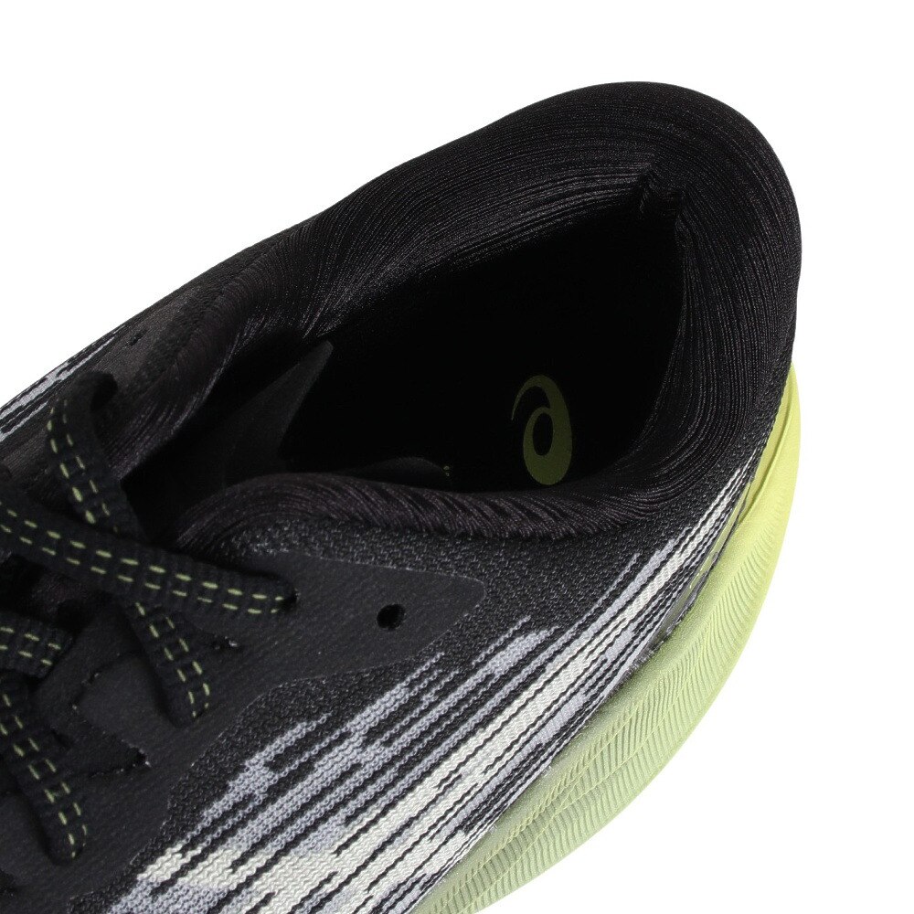 アシックス（ASICS）（メンズ）ランニングシューズ ノヴァブラスト 3 ブラック グリーン 1011B458.005 スニーカー スポーツ ジョギング クッション性 反発性