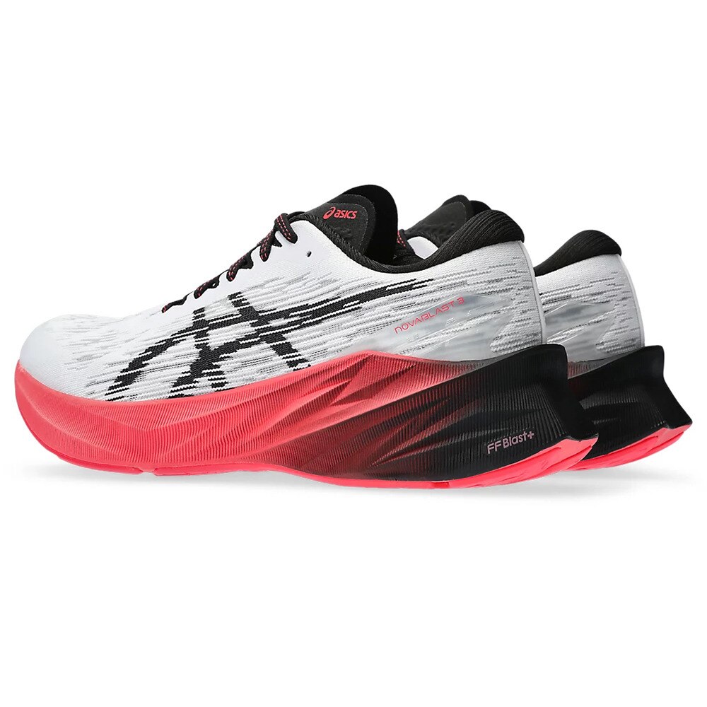 アシックス（ASICS）（メンズ）ランニングシューズ ノヴァブラスト 3 ホワイト ブラック 1011B458.104 スニーカー スポーツ ジョギング クッション性 反発性