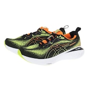 (メンズ)ランニングシューズ ゲル キュムラス 25 ブラック グリーン 1011B621.004 スニーカー ジョグ ウォーク クッション性 軽量