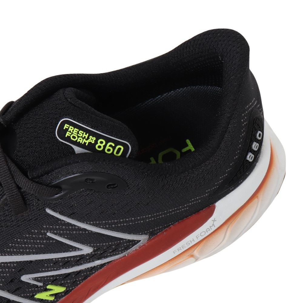 ニューバランス（new balance）（メンズ）ランニングシューズ フレッシュ フォーム X 860 v13 ブラック レッド M860M134E スニーカー ウォーク クッション性