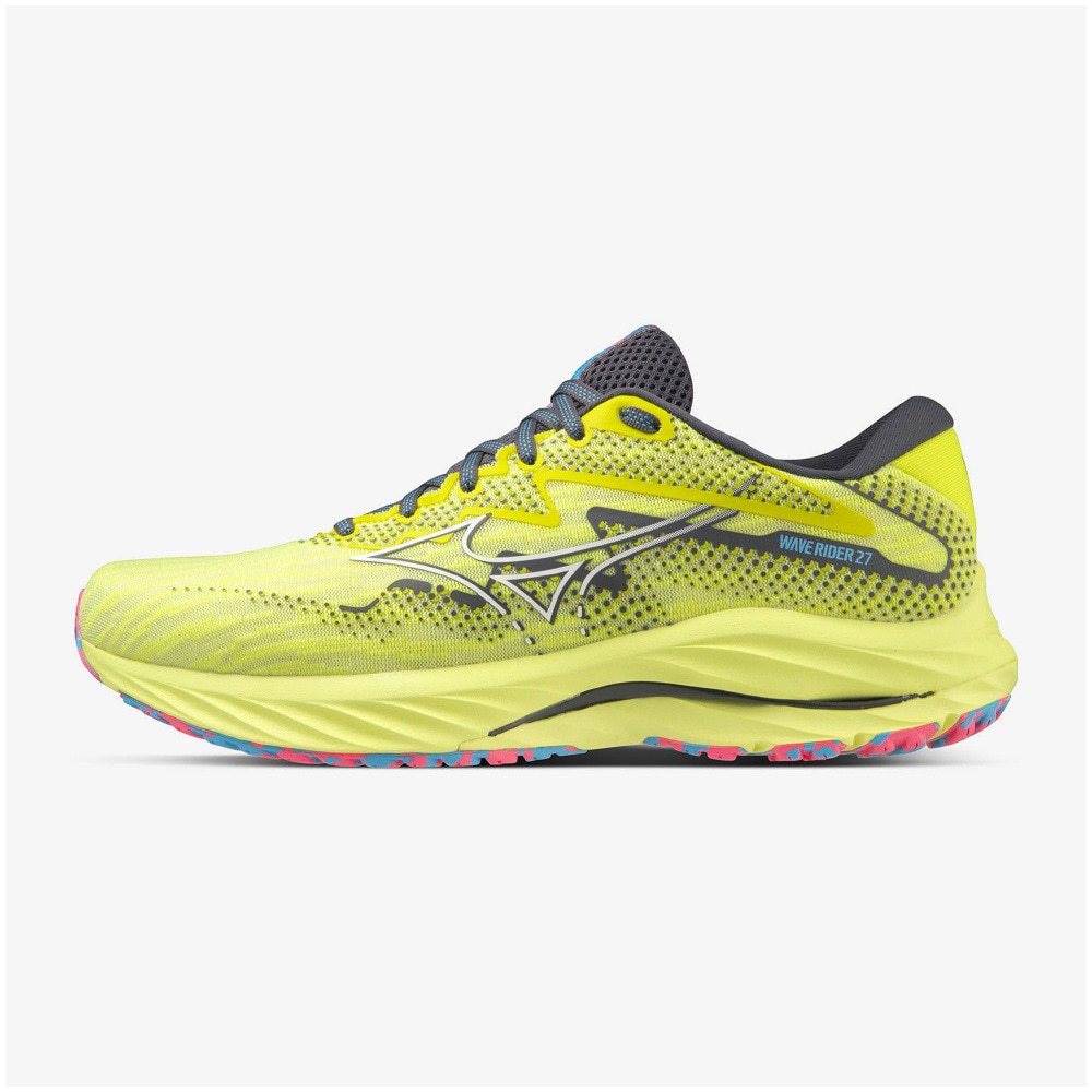 ミズノ（MIZUNO）（メンズ）ランニング シューズ ウェーブ ライダー 27 グレー ホワイト J1GC230304 スニーカー ジョギング クッション性 安定性 反発性