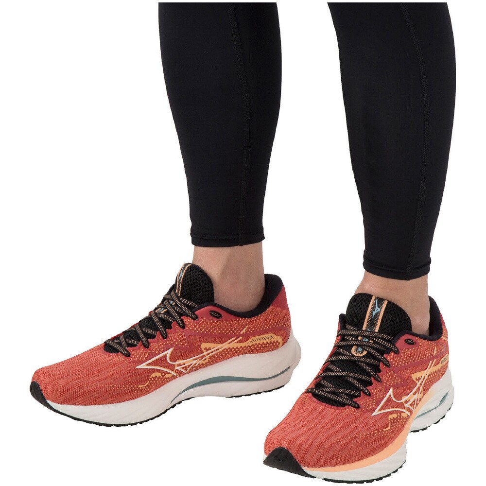 ミズノ（MIZUNO）（メンズ）ランニング シューズ ウェーブ ライダー 27 エンジ J1GC230307 スニーカー ジョギング クッション性 安定性 反発性