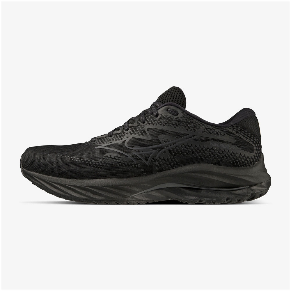 ミズノ（MIZUNO）（メンズ）ランニング シューズ ウェーブ ライダー 27 SW ブラック J1GC230403 スニーカー ジョギング クッション性 安定性 反発性