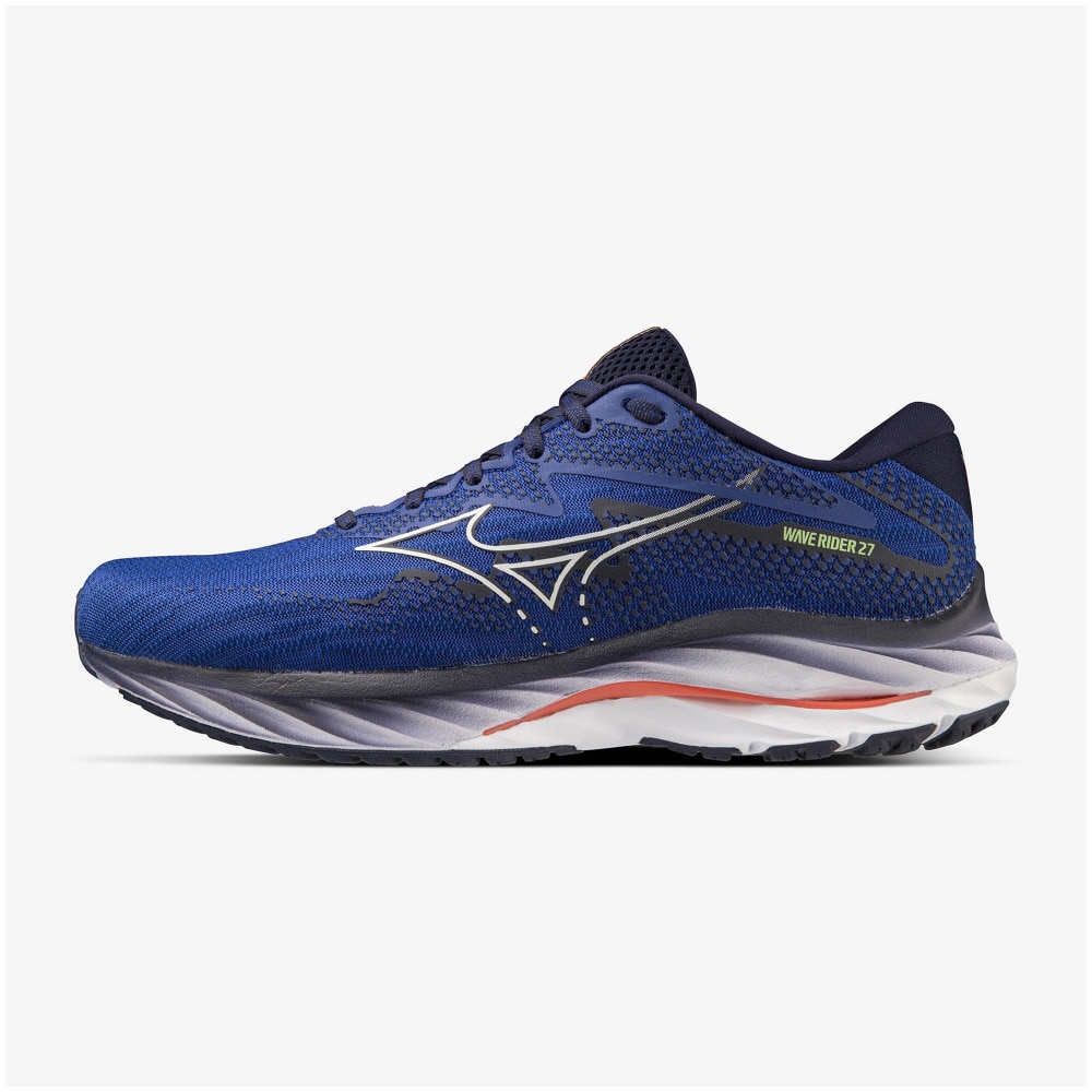 ミズノ（MIZUNO）（メンズ）ランニング シューズ ウェーブ ライダー 27 SW ブルー J1GC230405 スニーカー ジョギング クッション性 安定性 反発性