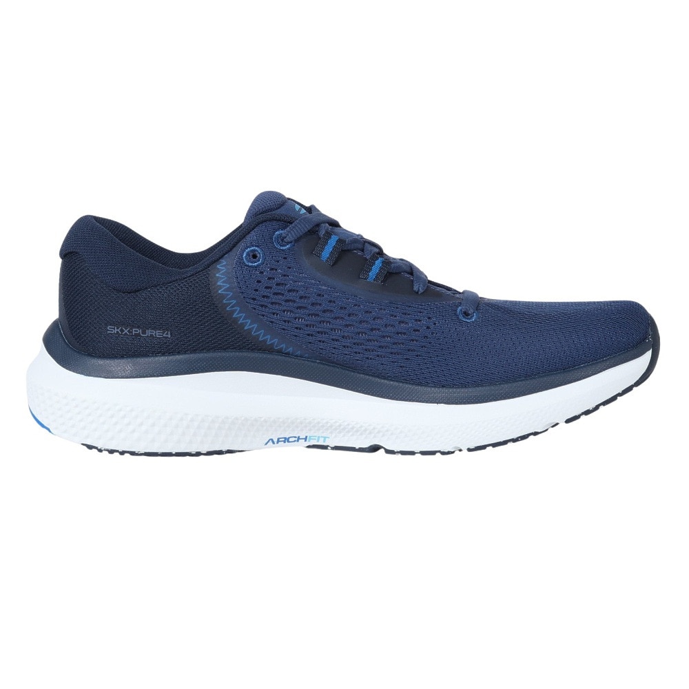 スケッチャーズ（SKECHERS）（メンズ）ランニングシューズ ジョギングシューズ ゴーラン ピュア4 アーチフィット 246082-NVBL