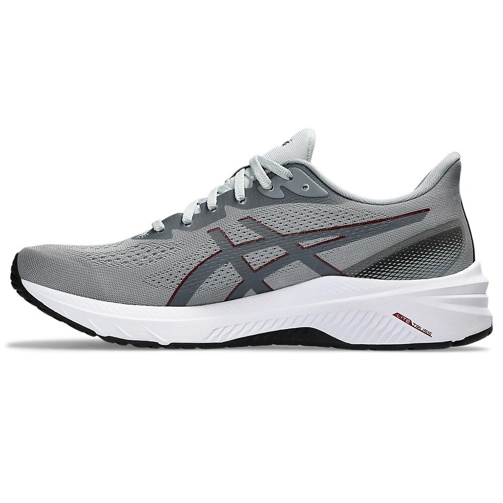 アシックス（ASICS）（メンズ）ランニングシューズ GT-1000 12 グレー レッド 1011B631.020 スニーカー トレーニング ジョギング ジム スポーツ 安定性