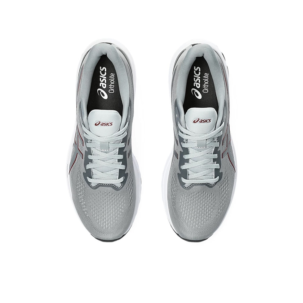 アシックス（ASICS）（メンズ）ランニングシューズ GT-1000 12 グレー レッド 1011B631.020 スニーカー トレーニング ジョギング ジム スポーツ 安定性