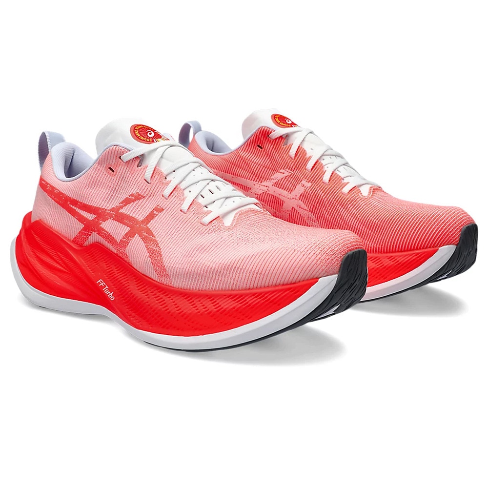 アシックス（ASICS）（メンズ、レディース）ランニングシューズ スーパーブラスト ホワイト オレンジ 1013A143.100 スニーカー トレーニング クッション性