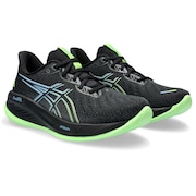 アシックス（ASICS）（メンズ）ランニングシューズ ゲル キュムラス26 ブラック グリーン 1011B792.001 スニーカー ジョギング クッション性