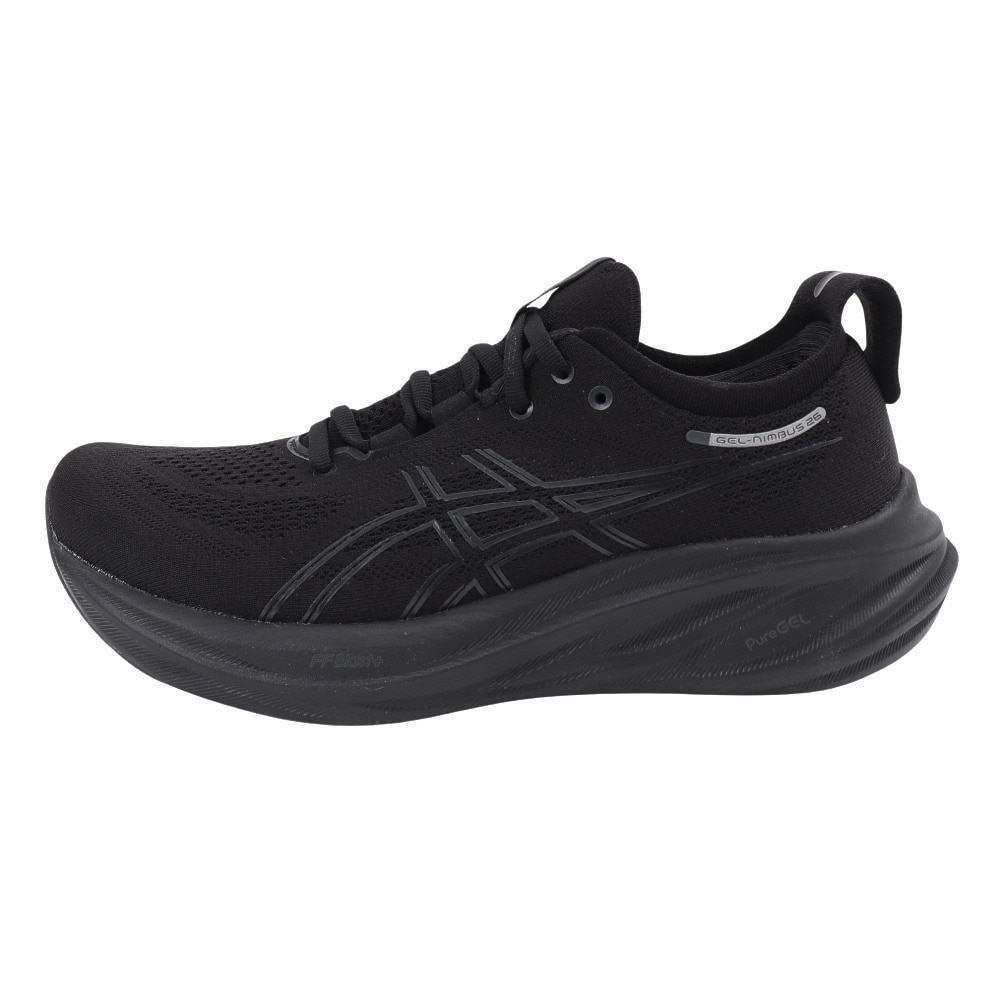 アシックス（ASICS）（メンズ）ランニングシューズ GEL-NIMBUS 26 ブラック 1011B794.002 軽量 クッション性 厚底 2E