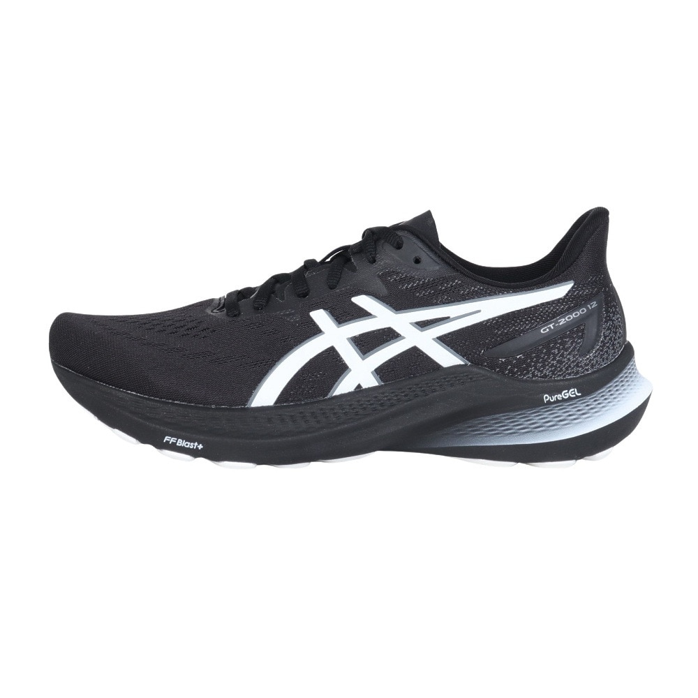 アシックス（ASICS）（メンズ）ランニングシューズ GT-2000 12 ブラック 1011B691.006 スニーカー ジョギング ウォーキング トレーニング 安定性 軽量