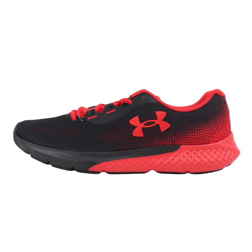 アンダーアーマー（UNDER ARMOUR）（メンズ）ランニングシューズ チャージドローグ4 ブラック レッド 3026998 003 スニーカー ジョギング クッション性 軽量