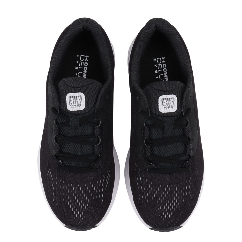 アンダーアーマー（UNDER ARMOUR）（メンズ）ランニングシューズ チャージドローグ4エクストラワイド ブラック 3027004 001 スニーカー ジョグ クッション性