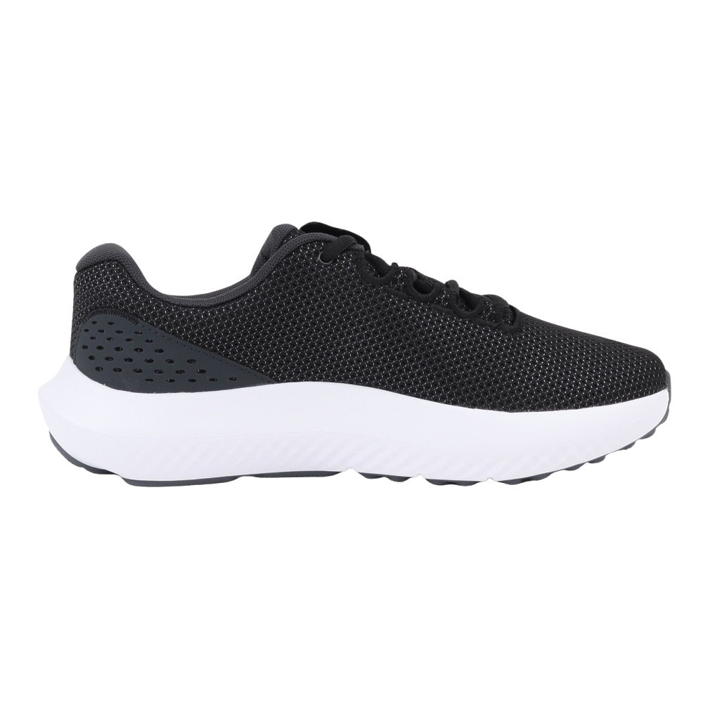 アンダーアーマー（UNDER ARMOUR）（メンズ）ランニングシューズ チャージドサージ4エクストラワイド ブラック ホワイト 3028249 002 スニーカー クッション性