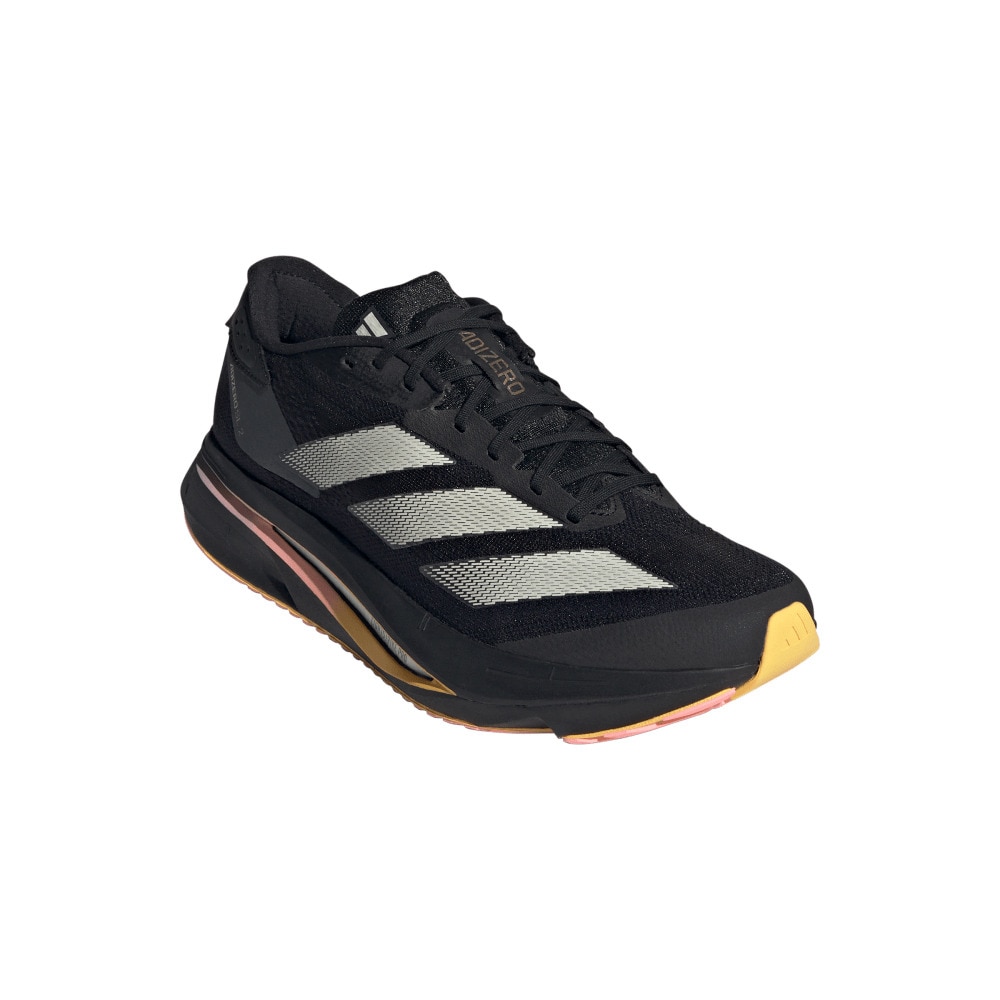 アディダス（adidas）（メンズ）ランニングシューズ アディゼロ SL2 ブラック IF1157 スニーカー ジョギング クッション性 軽量 部活 マラソン