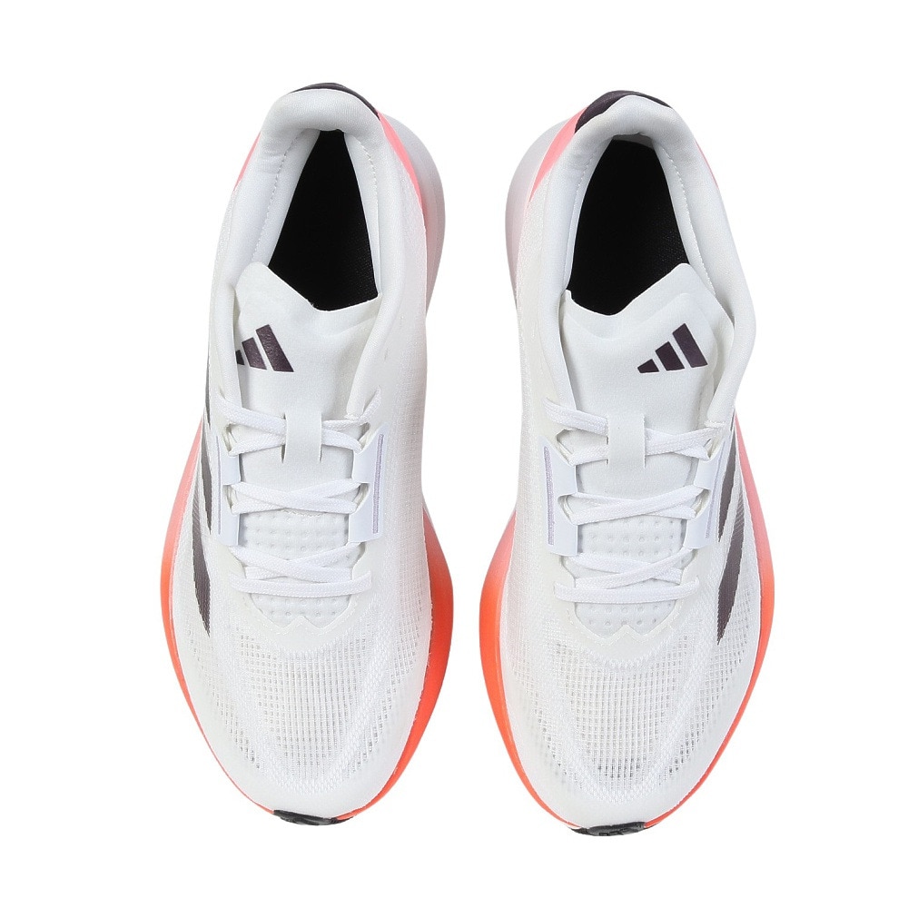 アディダス（adidas）（メンズ）ランニングシューズ アディゼロデュラモスピード ホワイト IF1205 スニーカー ジョギング 安定性 軽量 反発力 通気性