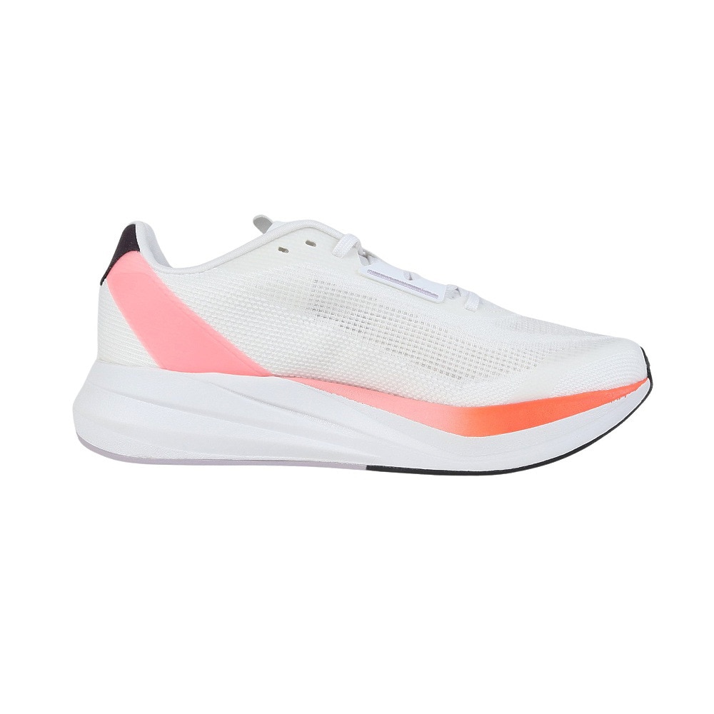 アディダス（adidas）（メンズ）ランニングシューズ アディゼロデュラモスピード ホワイト IF1205 スニーカー ジョギング 安定性 軽量 反発力 通気性