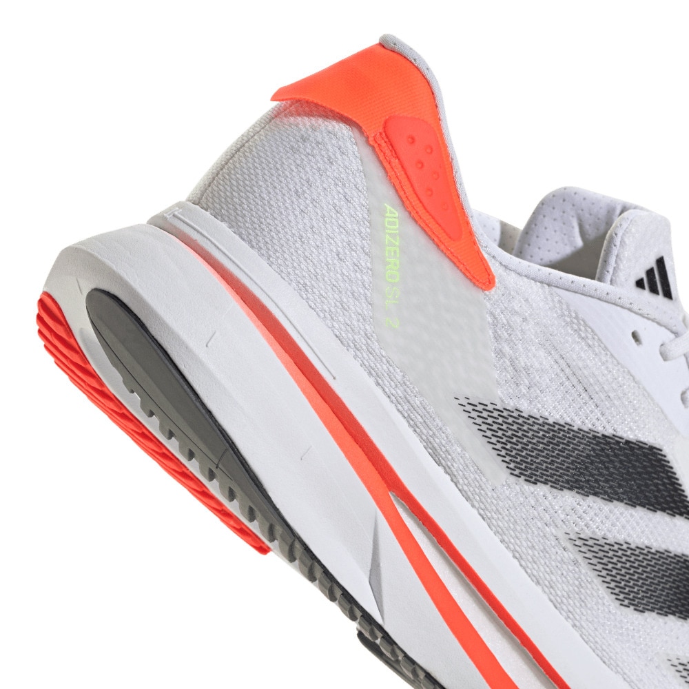 アディダス（adidas）（メンズ）ランニングシューズ アディゼロ SL2 ホワイト IF6745 スニーカー ジョギング クッション性 軽量 部活 マラソン