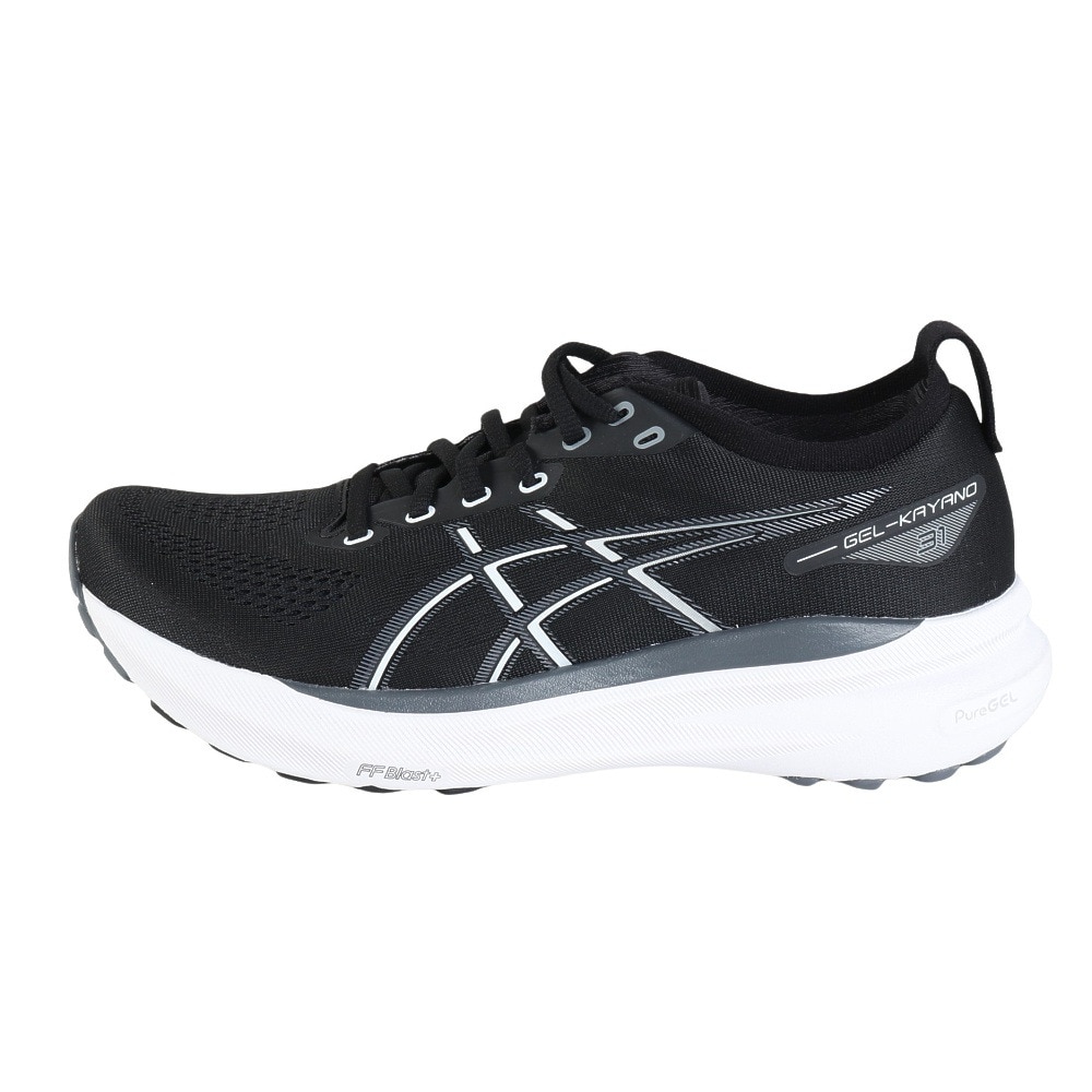 アシックス（ASICS）（メンズ）ランニングシューズ ゲルカヤノ31 ブラック ホワイト 1011B867.002 スニーカー ジョギング マラソン 安定性