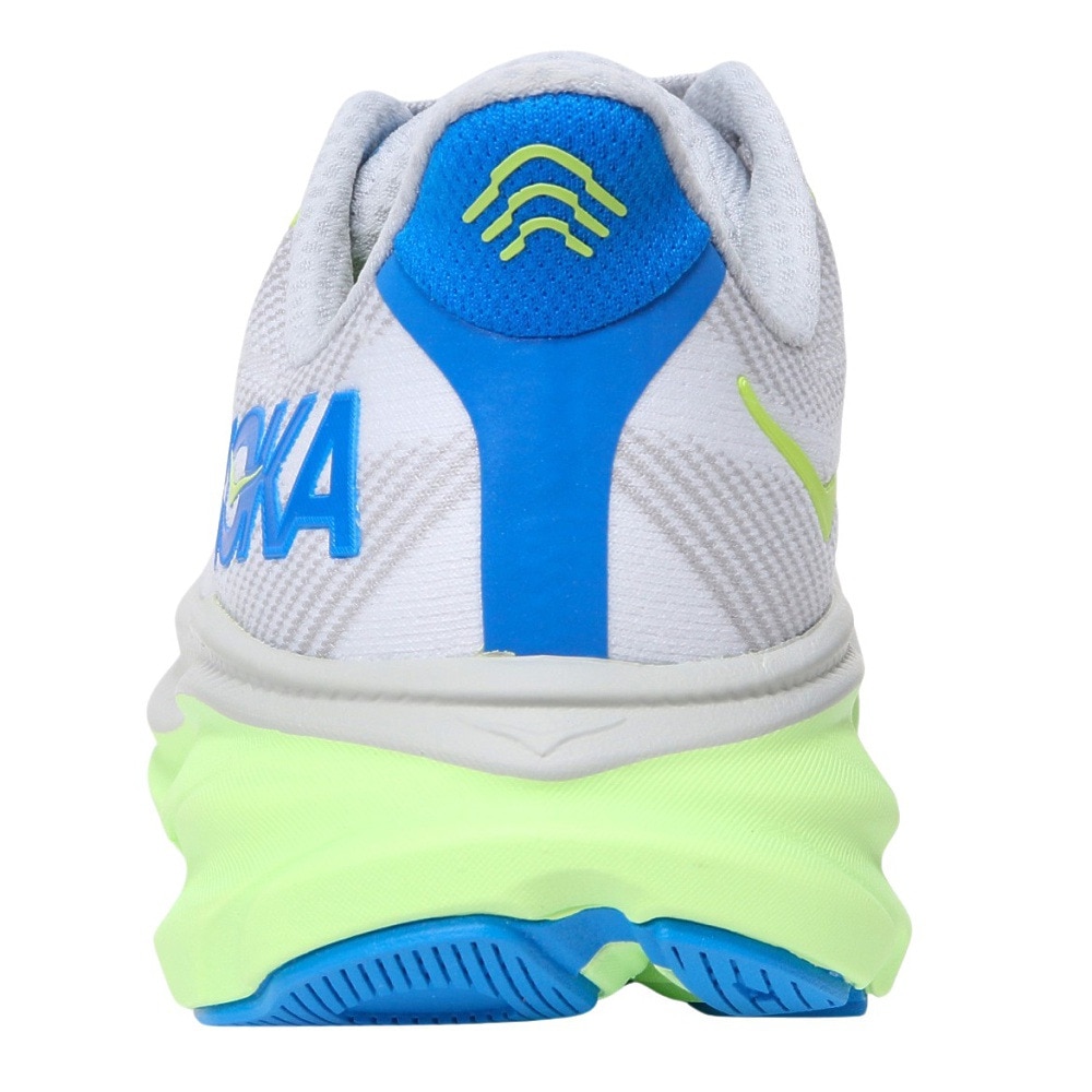 ホカ（HOKA）（メンズ）ランニングシューズ クリフトン9 ミディアムグレー フラッシュイエロー 1127895-STLC スニーカー ジョグ ウォーキング
