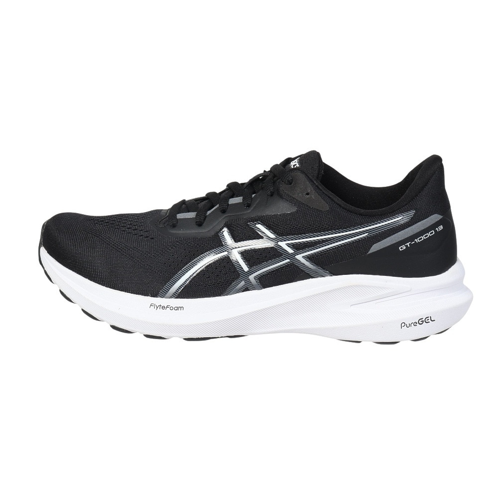 アシックス（ASICS）（メンズ）ランニングシューズ GT-1000 13 ブラック ホワイト 1011B858.003 スニーカー 安定性 クッション性 軽量