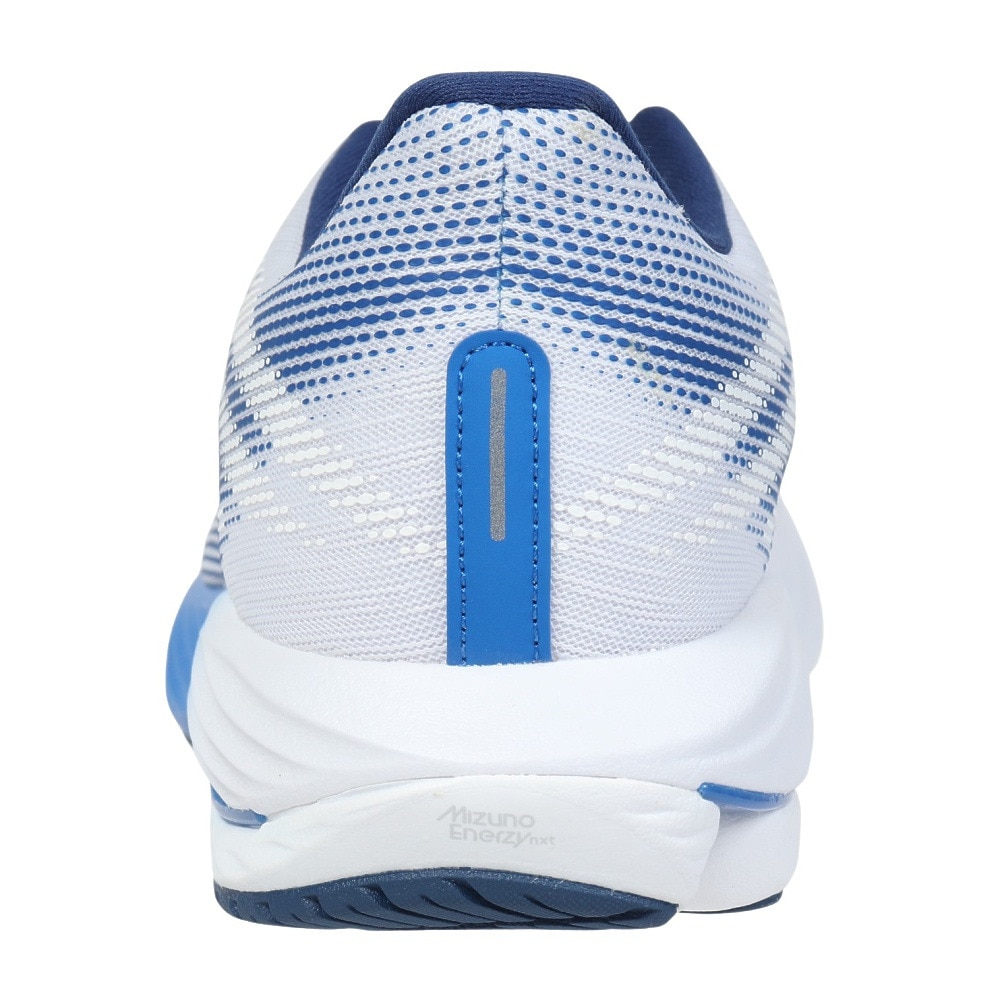 ミズノ（MIZUNO）（メンズ）ランニングシューズ ウエーブライダー28  ホワイト ネイビー J1GC240301 スニーカー ジョギング トレーニング
