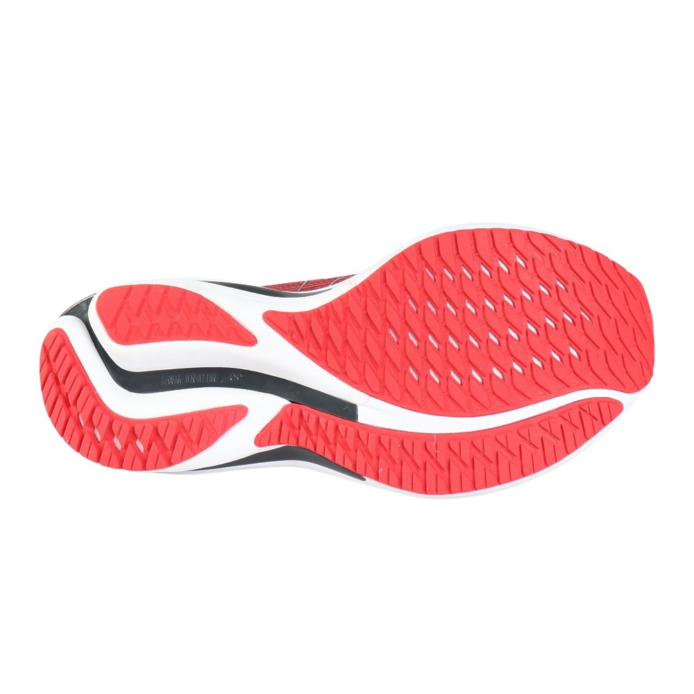 ミズノ（MIZUNO）（メンズ）ランニングシューズ ウエーブライダー28SW レッド グレー J1GC240407 スニーカー ジョギング トレーニング