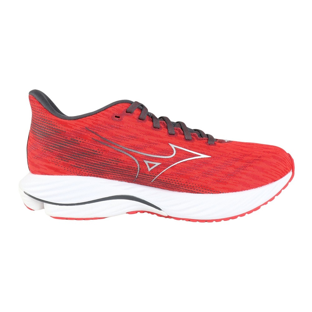 ミズノ（MIZUNO）（メンズ）ランニングシューズ ウエーブライダー28SW レッド グレー J1GC240407 スニーカー ジョギング トレーニング